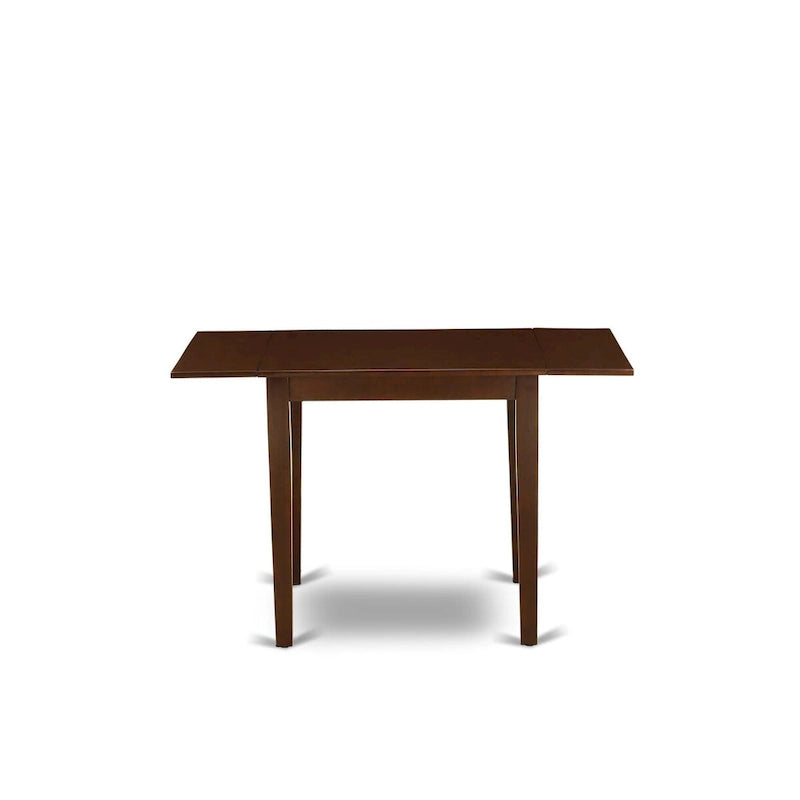 East West Furniture Dining Table Set- a Rectangle Table and Dark Coffee Linen Fabric Chairs, Mahogany (Pieces Option)
