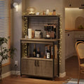 Industrial Rolling Coffee Bar Shelf - 14.57D x 31.5W x 45.2H