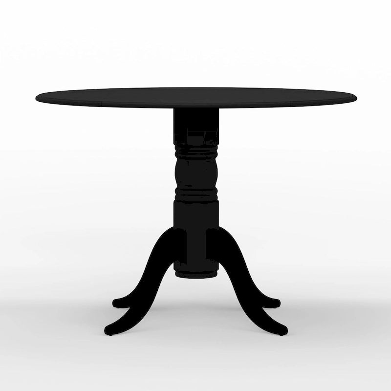 5-Piece Dining Set, 42 Round Drop-Leaf Table and Slat Back Chairs