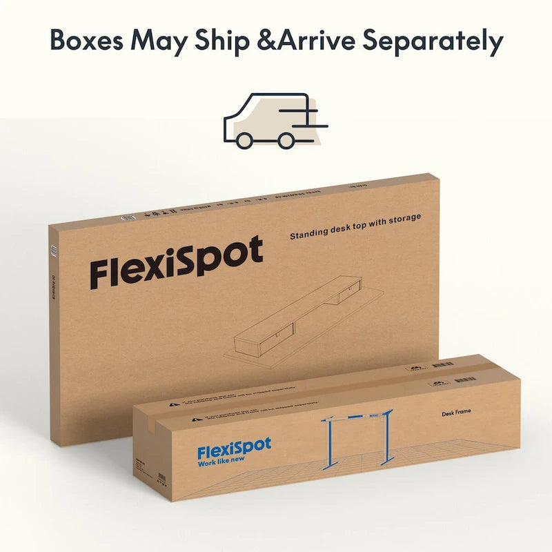 FlexiSpot 48x24/55x24 Ergonomic Height Adjustable Standing Desk with 2 Drawers, Monitor Stand Computer Desk