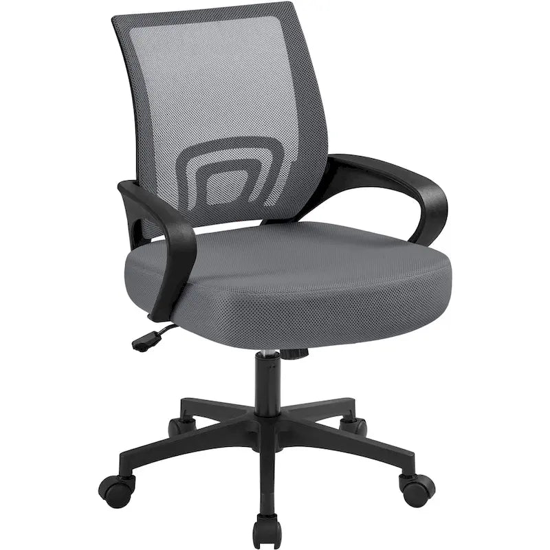 Yaheetech Adjustable Ergonomic Office Chair MidBack Mesh Swivel Chair