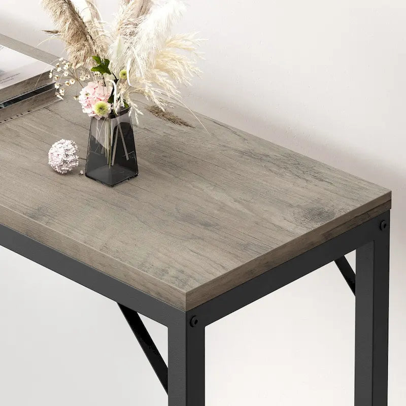 Narrow Console Table Sofa Table Industrial Hallway Table for Entryway