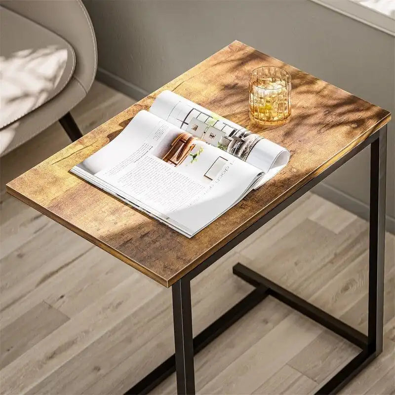 C Shaped End Table 27 inches High - 11.8D x 19.7W x 27H