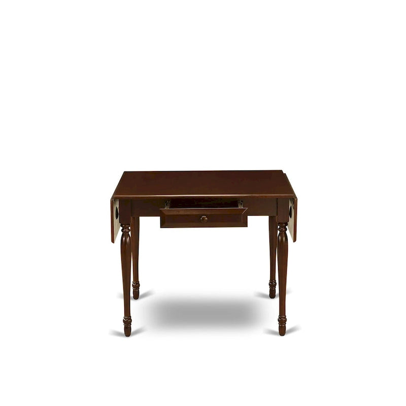 East West Furniture Dining Set Contains a Rectangle Dining Room Table with Dropleaf and Parson Chairs (Pieces Options)