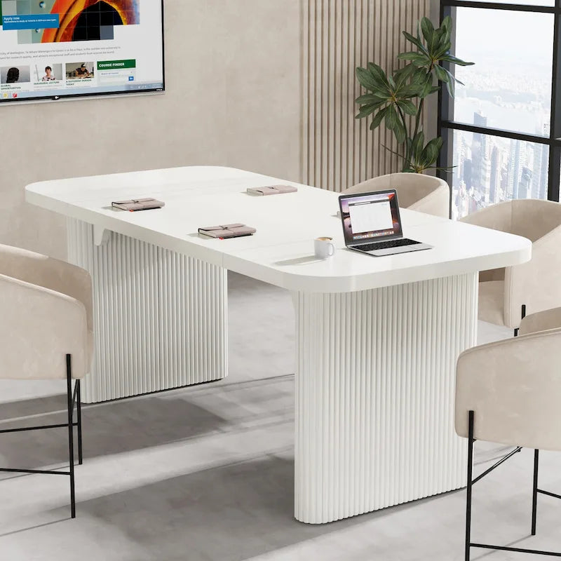 63 Computer Desk for Home Office, Simple Rectangular Writing Table for Study Room Bedroom