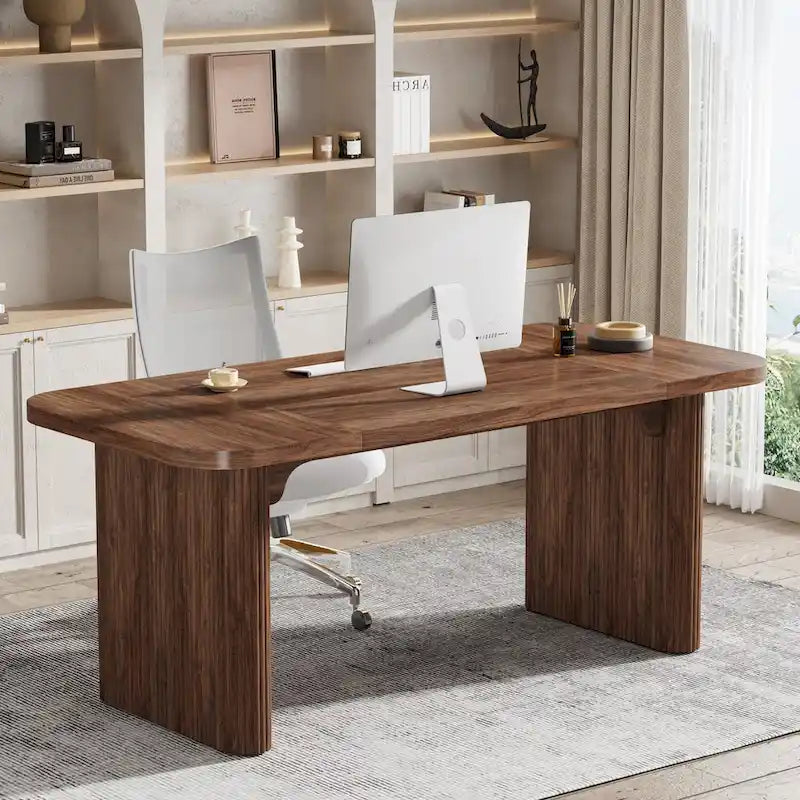 63 Computer Desk for Home Office, Simple Rectangular Writing Table for Study Room Bedroom
