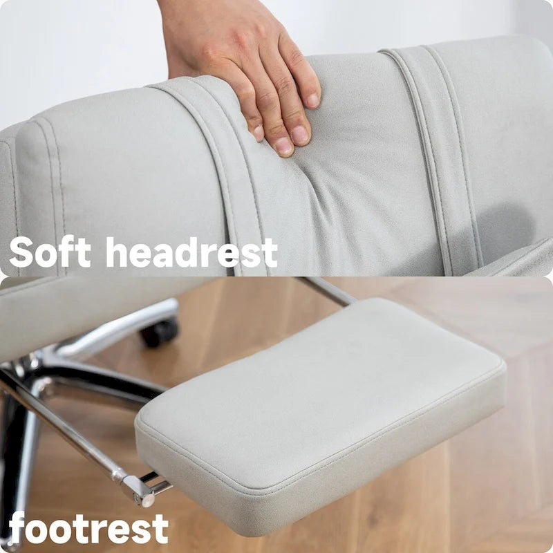 Swivel Ergonomic Office Chair, High Back with Lumbar Support Headrest, Sedentary Comfortable Boss Chair, 155Reclining Chair