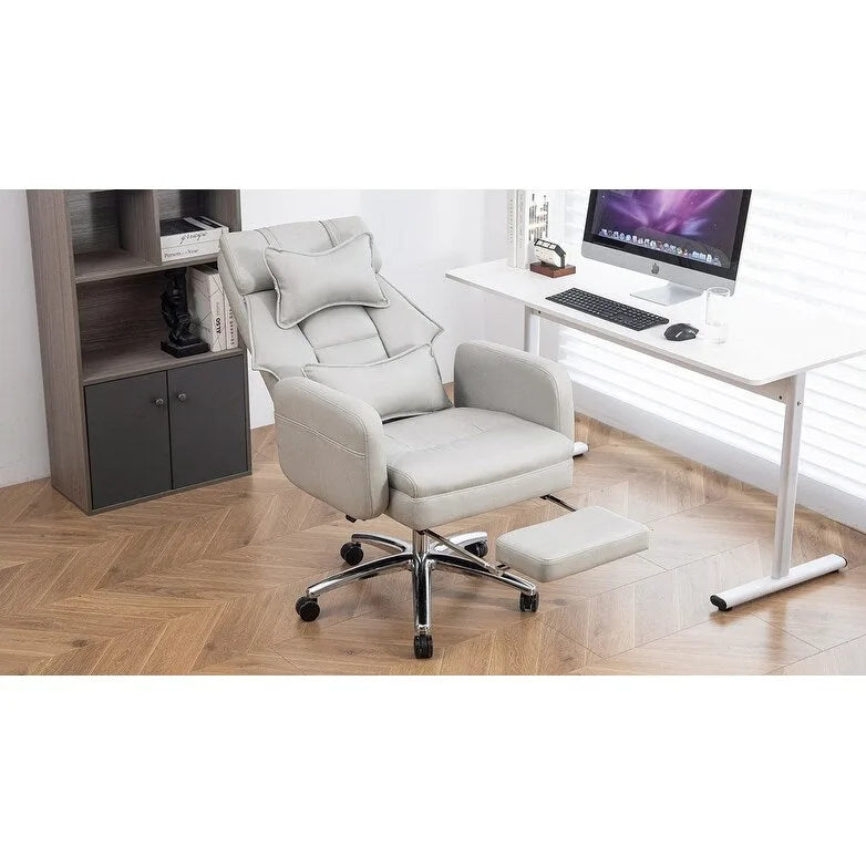 Swivel Ergonomic Office Chair, High Back with Lumbar Support Headrest, Sedentary Comfortable Boss Chair, 155Reclining Chair