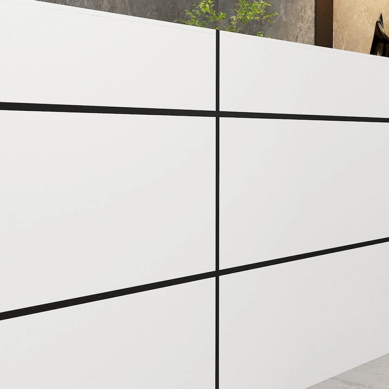 Reception Desk with Counter, Modern Front Desk Reception Room Table