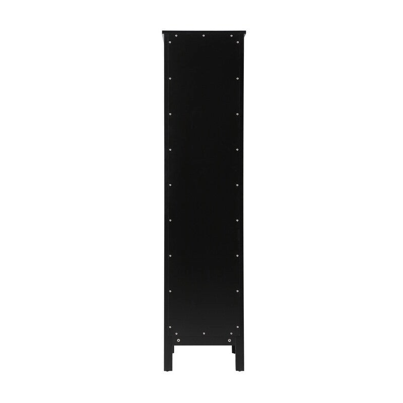 Indigo Home 16 Inch Bathroom Linen Storage Freestanding Cabinet