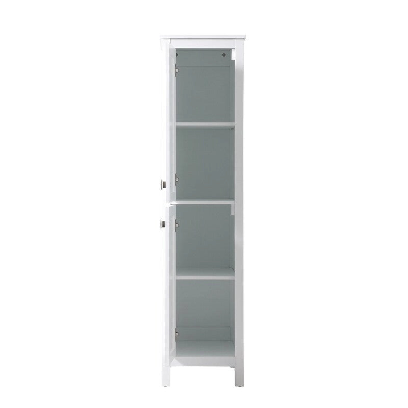 Indigo Home 16 Inch Bathroom Linen Storage Freestanding Cabinet