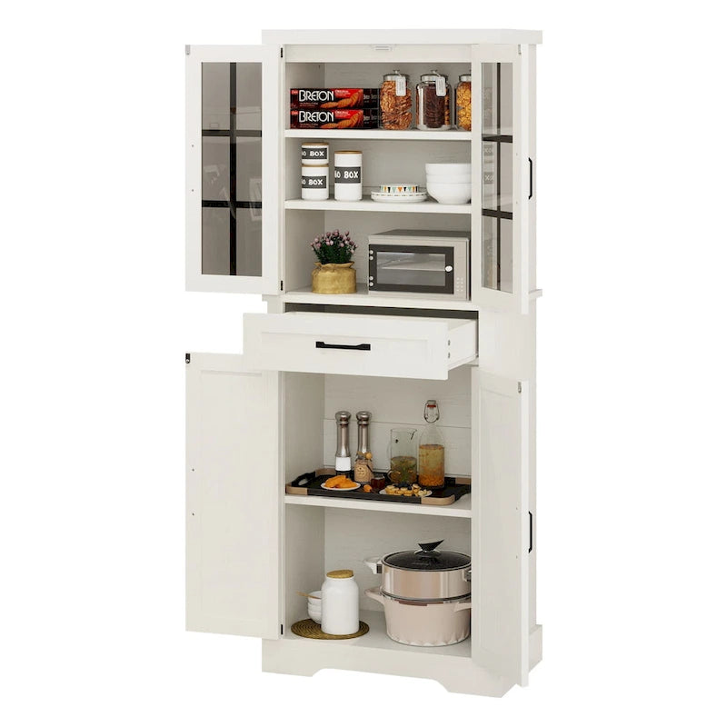 Farmhouse Kitchen Pantry Storage Cabinets
