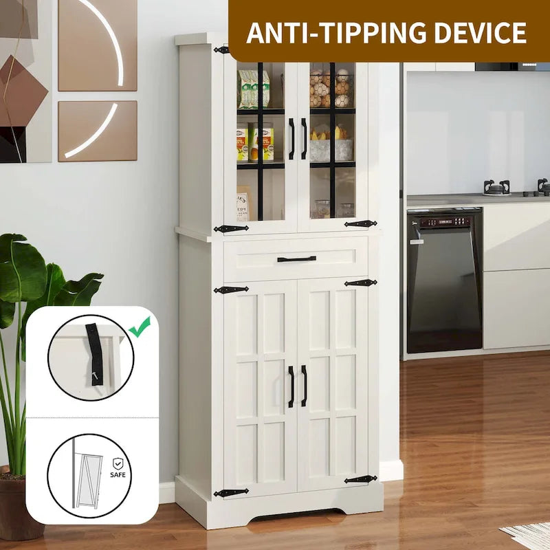 Farmhouse Kitchen Pantry Storage Cabinets